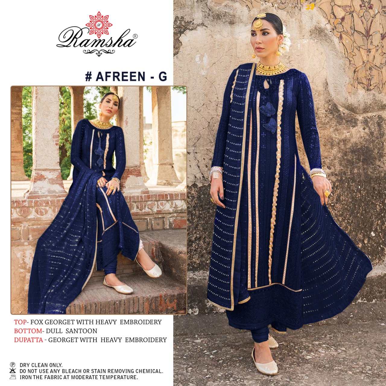 Ramsha Afreen g Salwar Kameez Georgette Singles