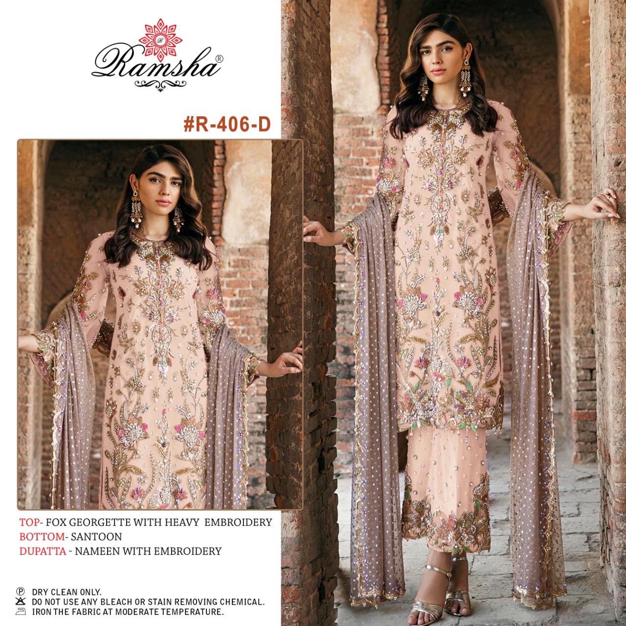 Ramsha RAMSHA R-406 D Salwar Kameez Georgette Singles