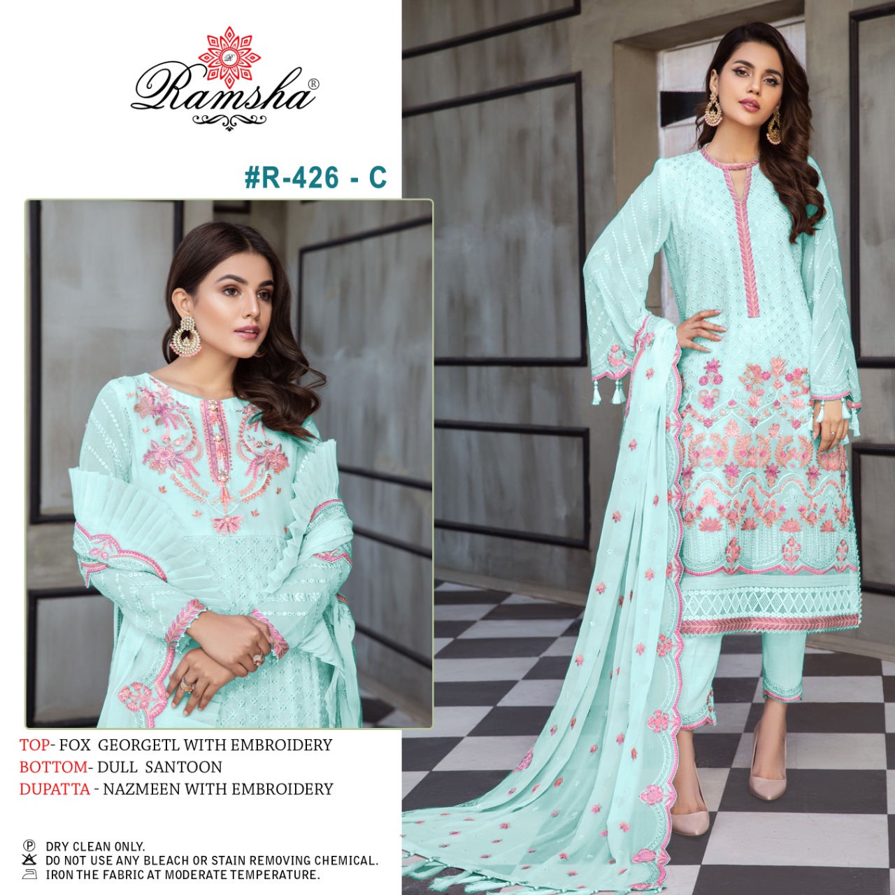 Ramsha RAMSHA R-426 C Salwar Kameez Georgette Singles