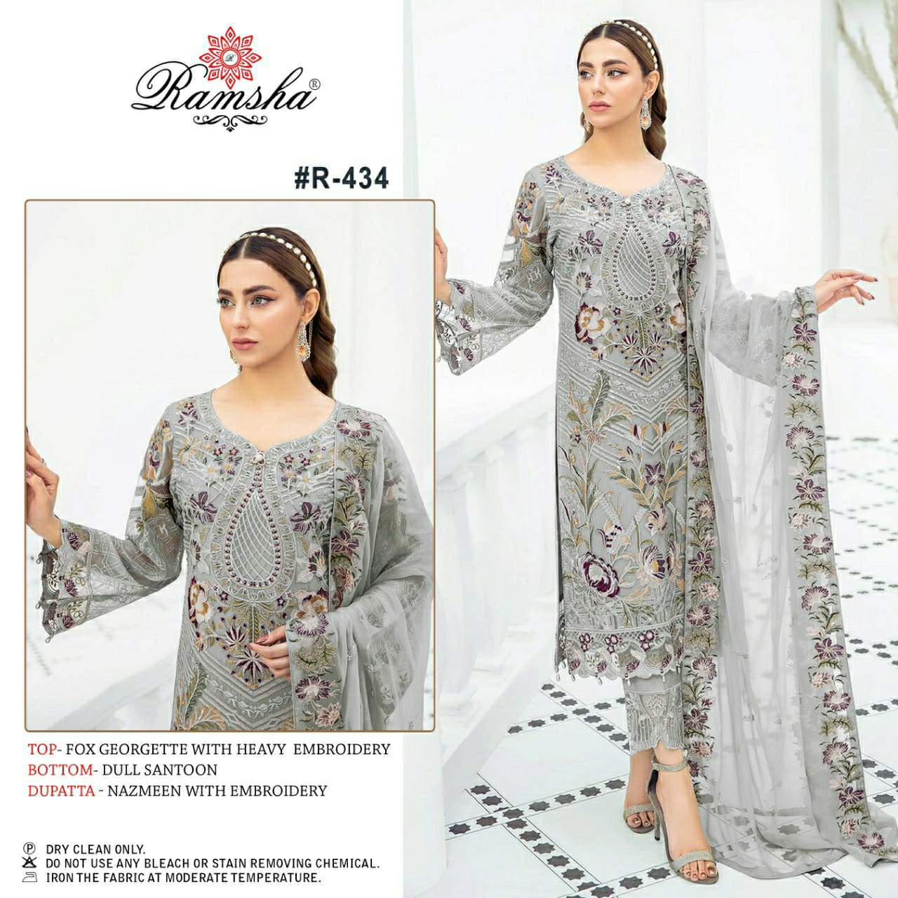 ramsha ramsha r 434 georget astonishing Look salwar suit single