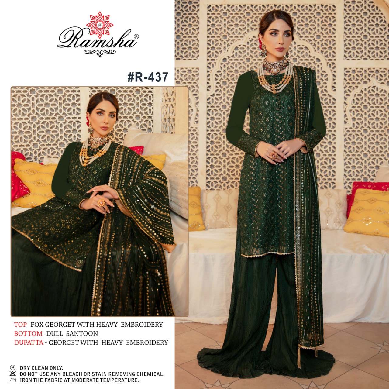 Ramsha Ramsha R-437 Salwar Kameez Georgette Singles