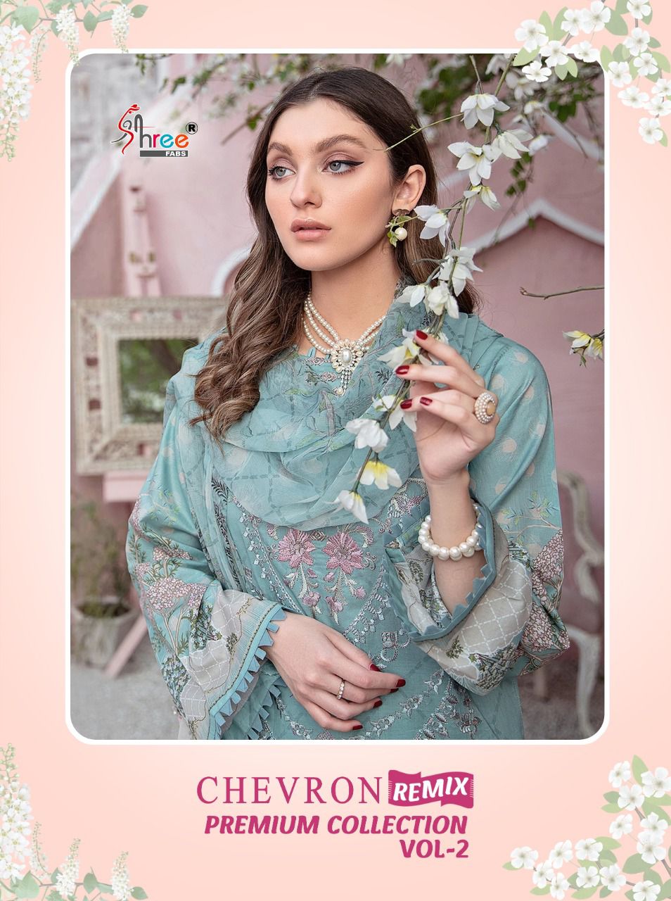 shree fab chevron remix premium collection 02 lawn cotton classic trendy look salwar suit cotton dupatta catalog