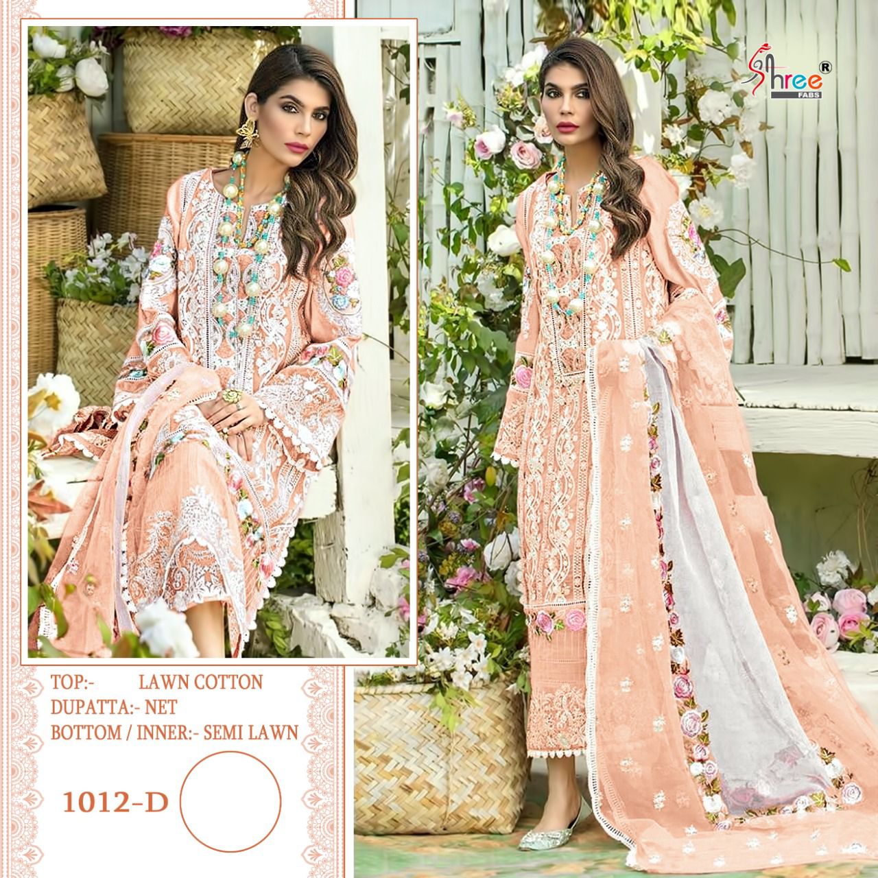 SHREE FABS S 1012 D Salwar Kameez Cotton Singles