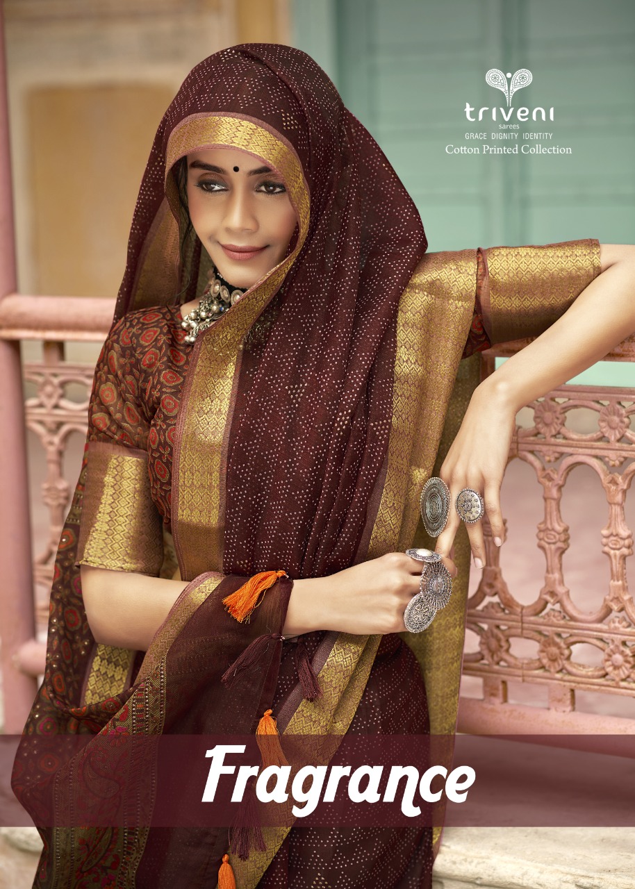 triveni fragrance cotton  regal look saree catalog