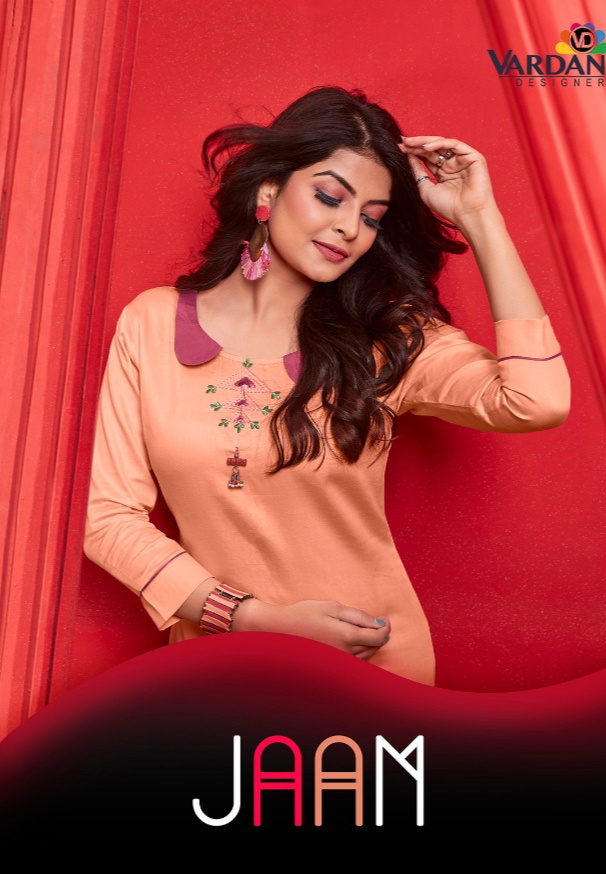 vardan designer jaam vol 1 cotton elegant kurti catalog