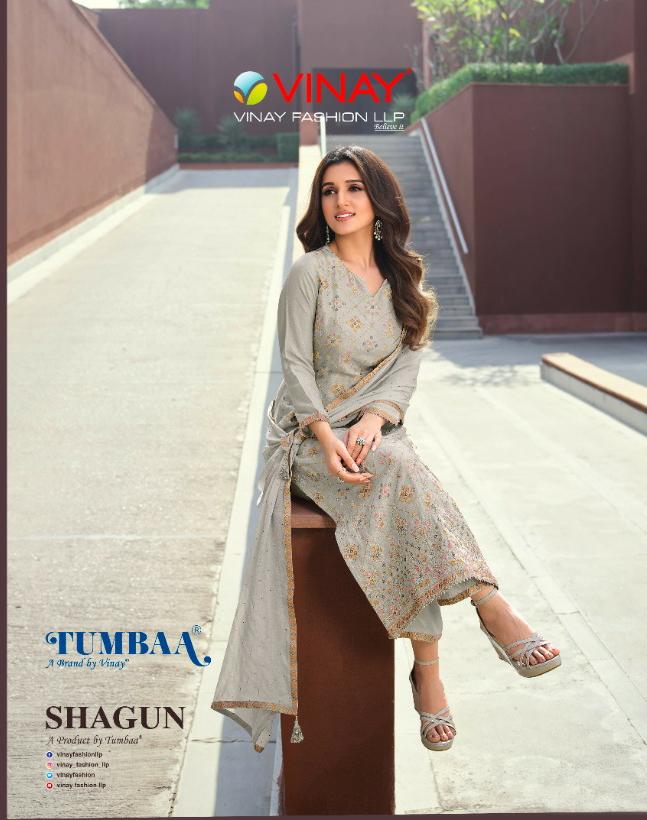 vinay fashion tumbaa shagun viscose  gorgeous look top bottom with dupatta catalog