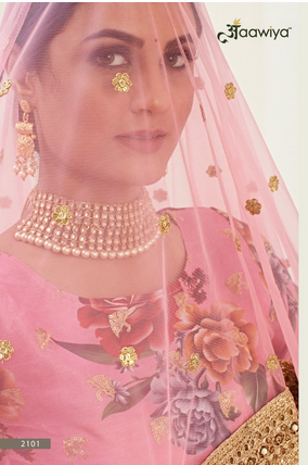 aawiya offical hiranyam vol 1 satin silk regal look lehngha choli with dupatta catalog