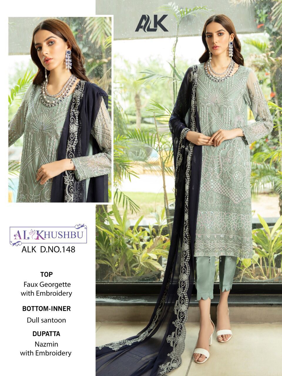 al khushbu 148 georgette  elegant salwar suit single