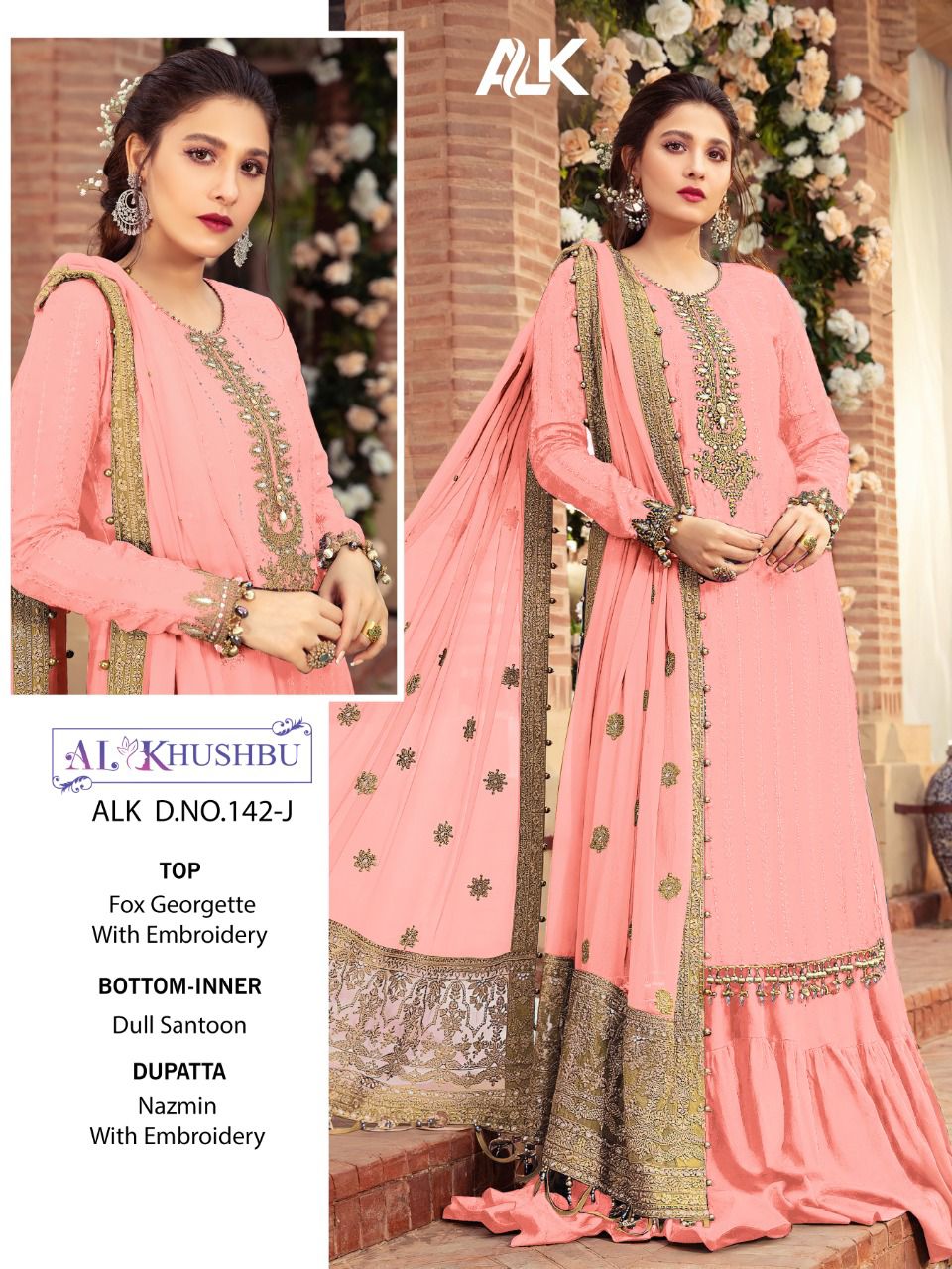 al khushbu AL KHUSHBU 142 J Salwar Kameez Georgette Singles