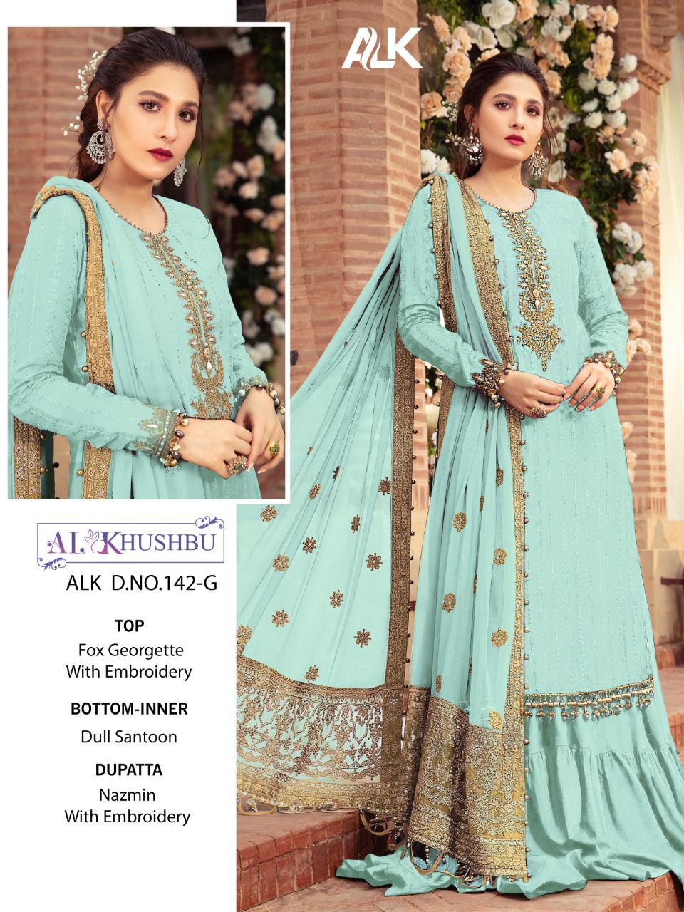 al khushbu AL KHUSHBU 142 G Salwar Kameez Georgette Singles