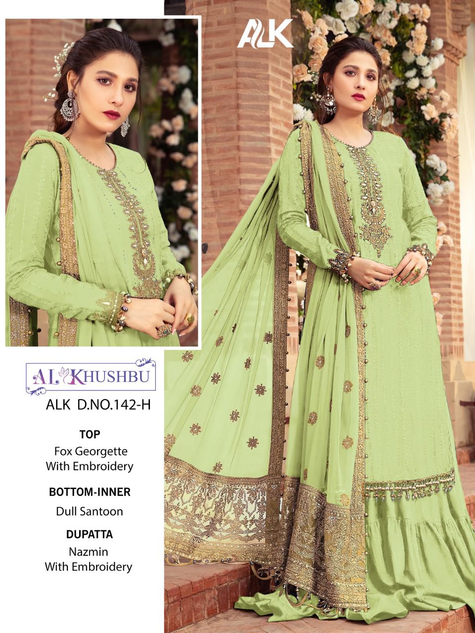 al khushbu AL KHUSHBU 142 H Salwar Kameez Georgette Singles