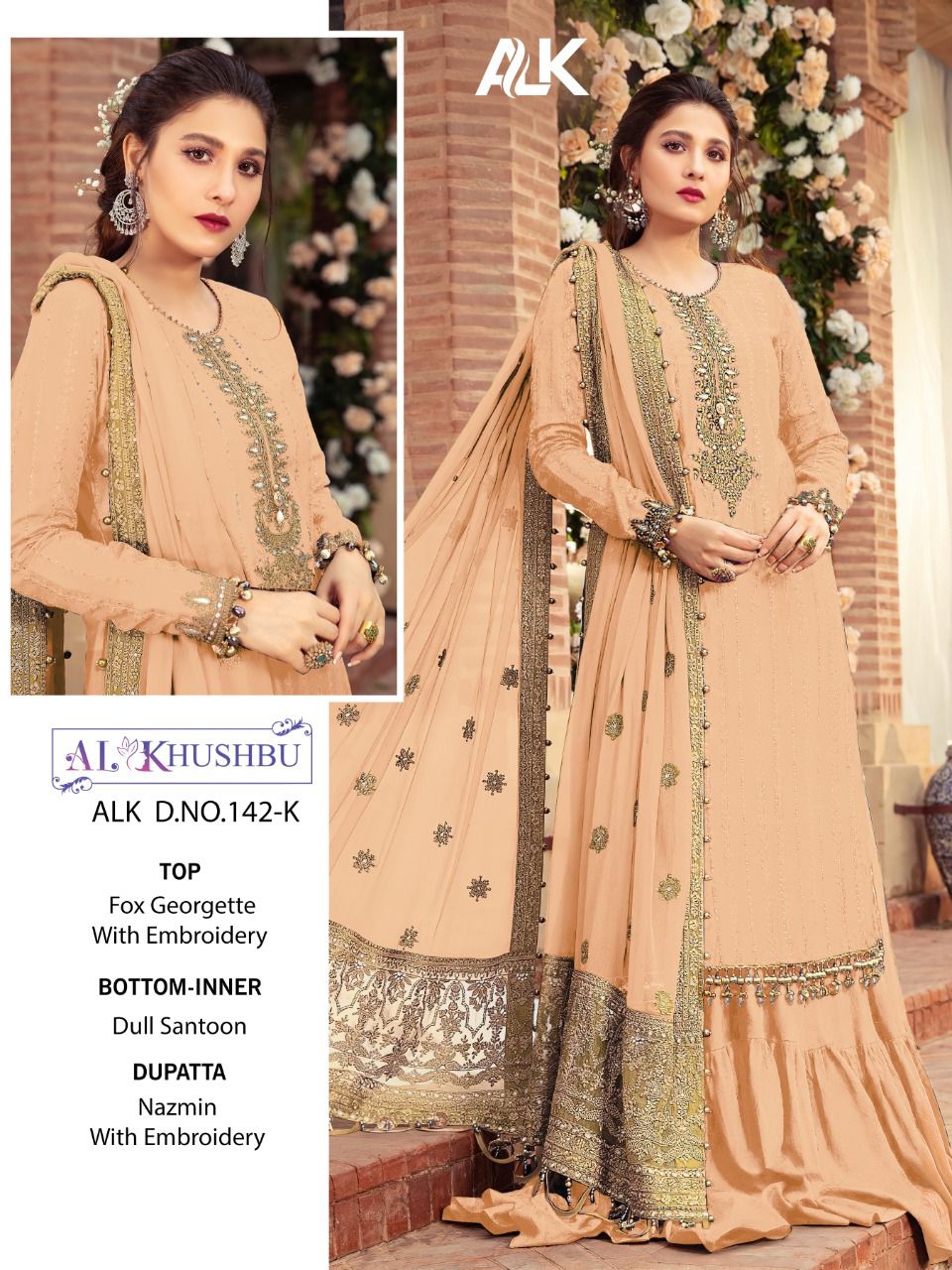 al khushbu AL KHUSHBU 142 K Salwar Kameez Georgette Singles