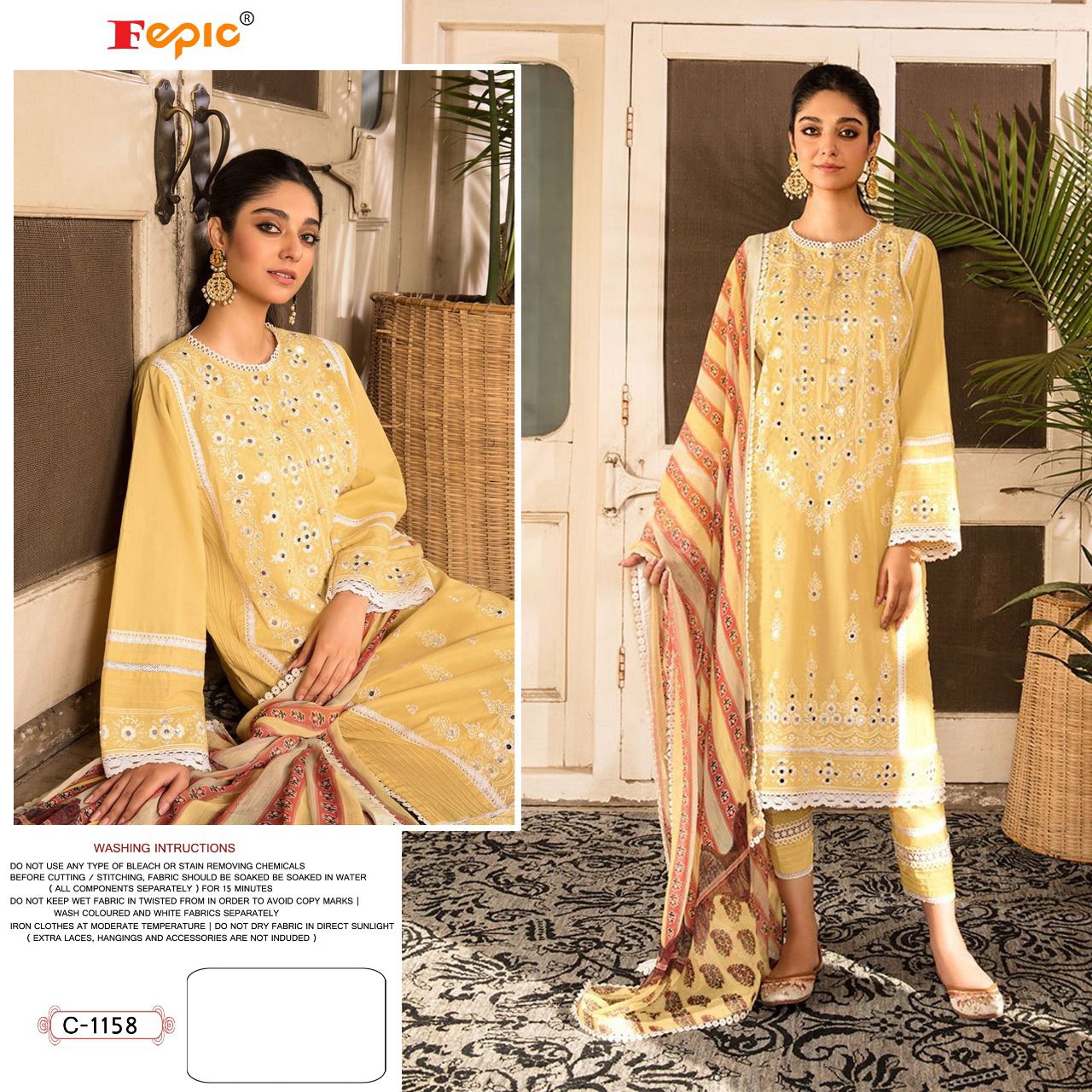 fepic  rosemeen d 1158 cotton  attractive look salwar suit single