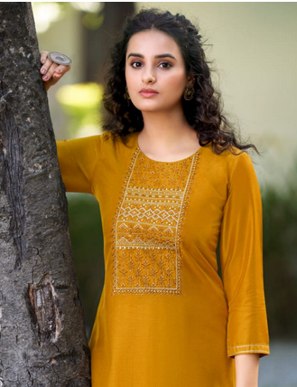 kalaroop by kajree kites vol 4 fancy silk attractive look kurti catalog