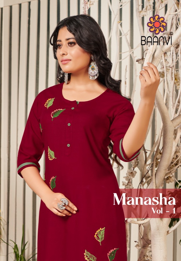 r studio Baanvi manasha vol 1 rayon astonishing look kurti catalog