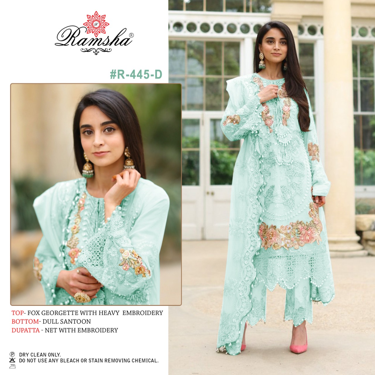 Ramsha RAMSHA R-445 Salwar Kameez Georgette Singles