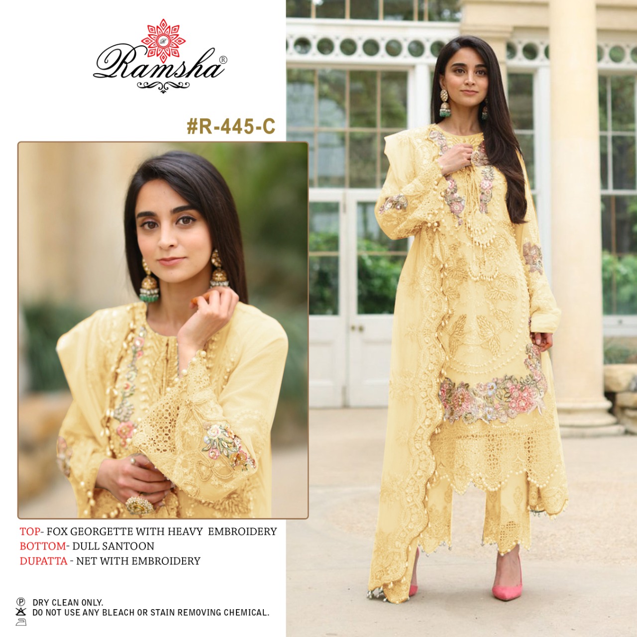 Ramsha RAMSHA R-445  Salwar Kameez Georgette Singles