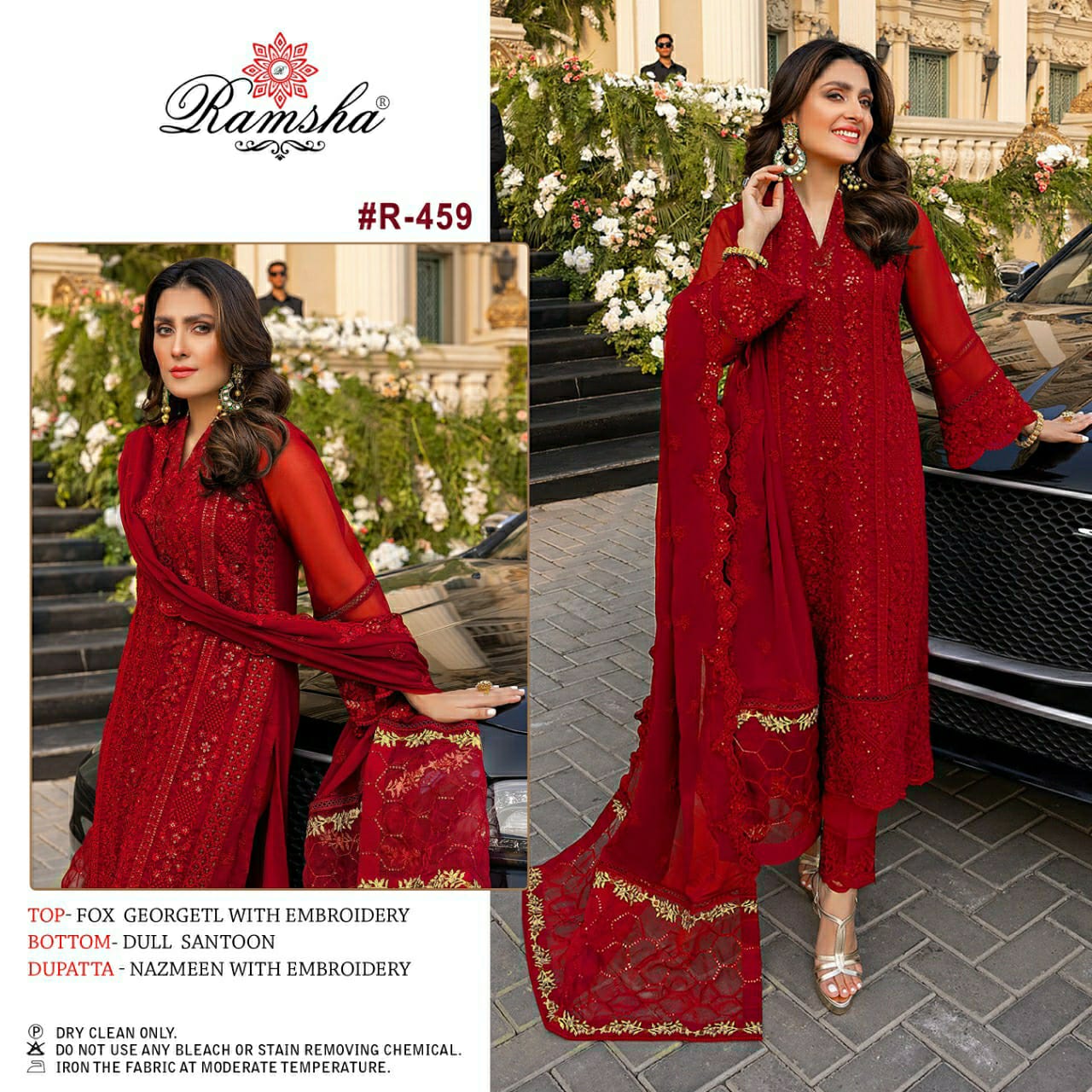 ramsha ramsha r 459 georgete catchy look salwar suit single