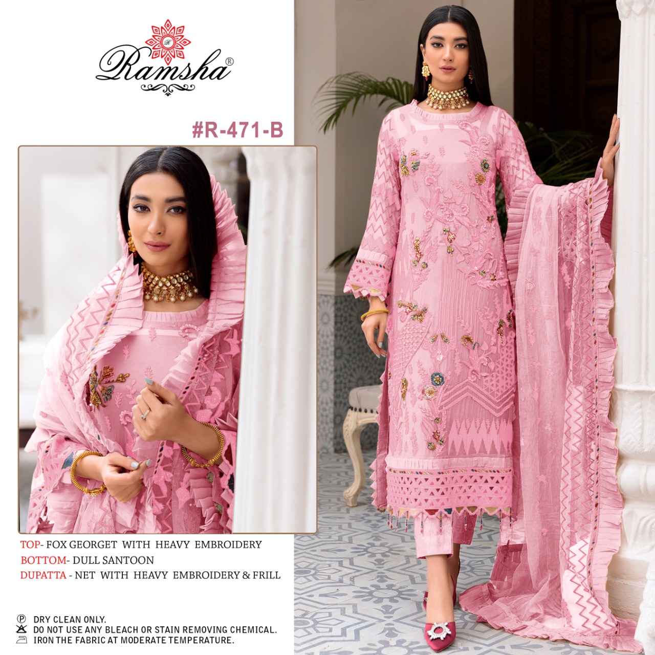 Ramsha RAMSHA R-471 B Salwar Kameez Georgette Singles