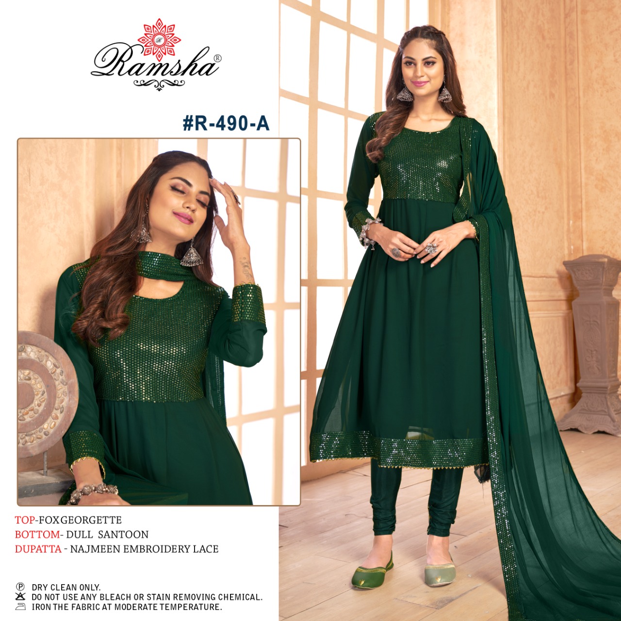 Ramsha Ramsha R-490 A Salwar Kameez Georgette Singles