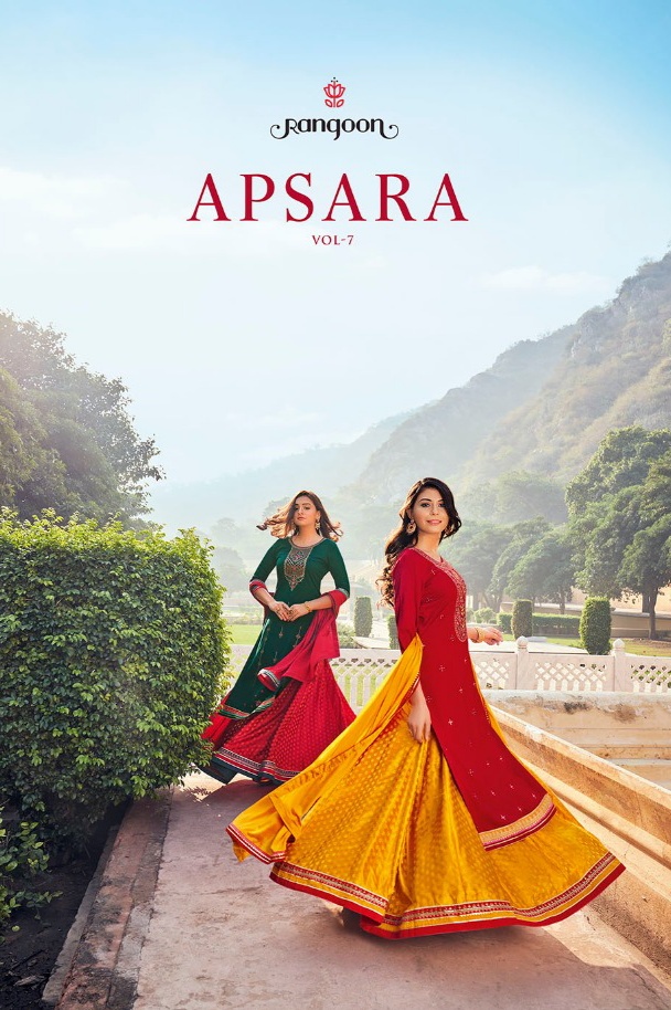 rangoon apsara vol 7 rayon classic trendy look top bottom with dupatta catalog