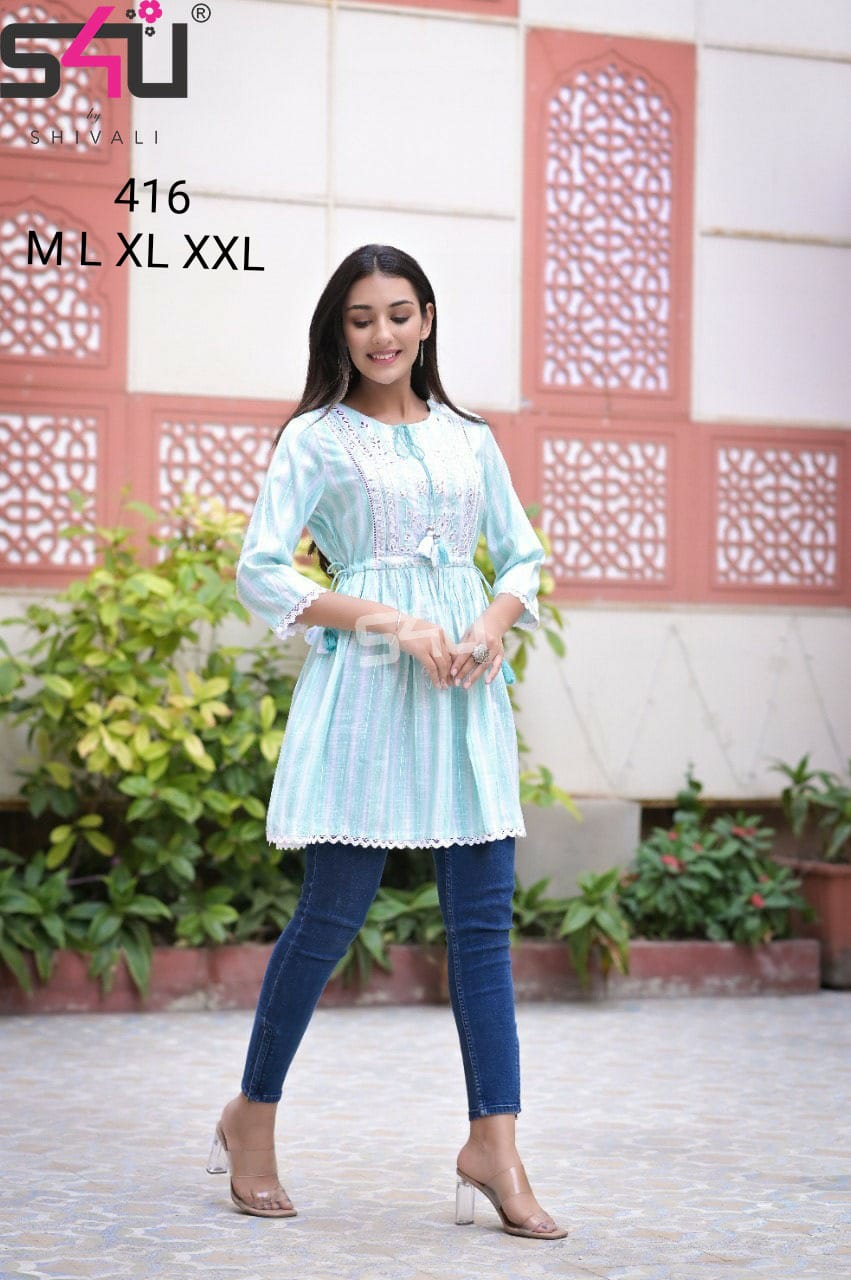 s4u s4u 416 fancy garceful look kurti size set