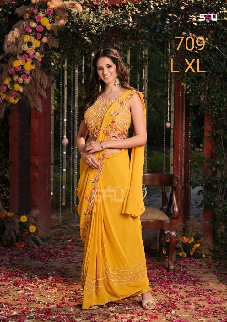 s4u s4u 709 fancy festive look indo western size set