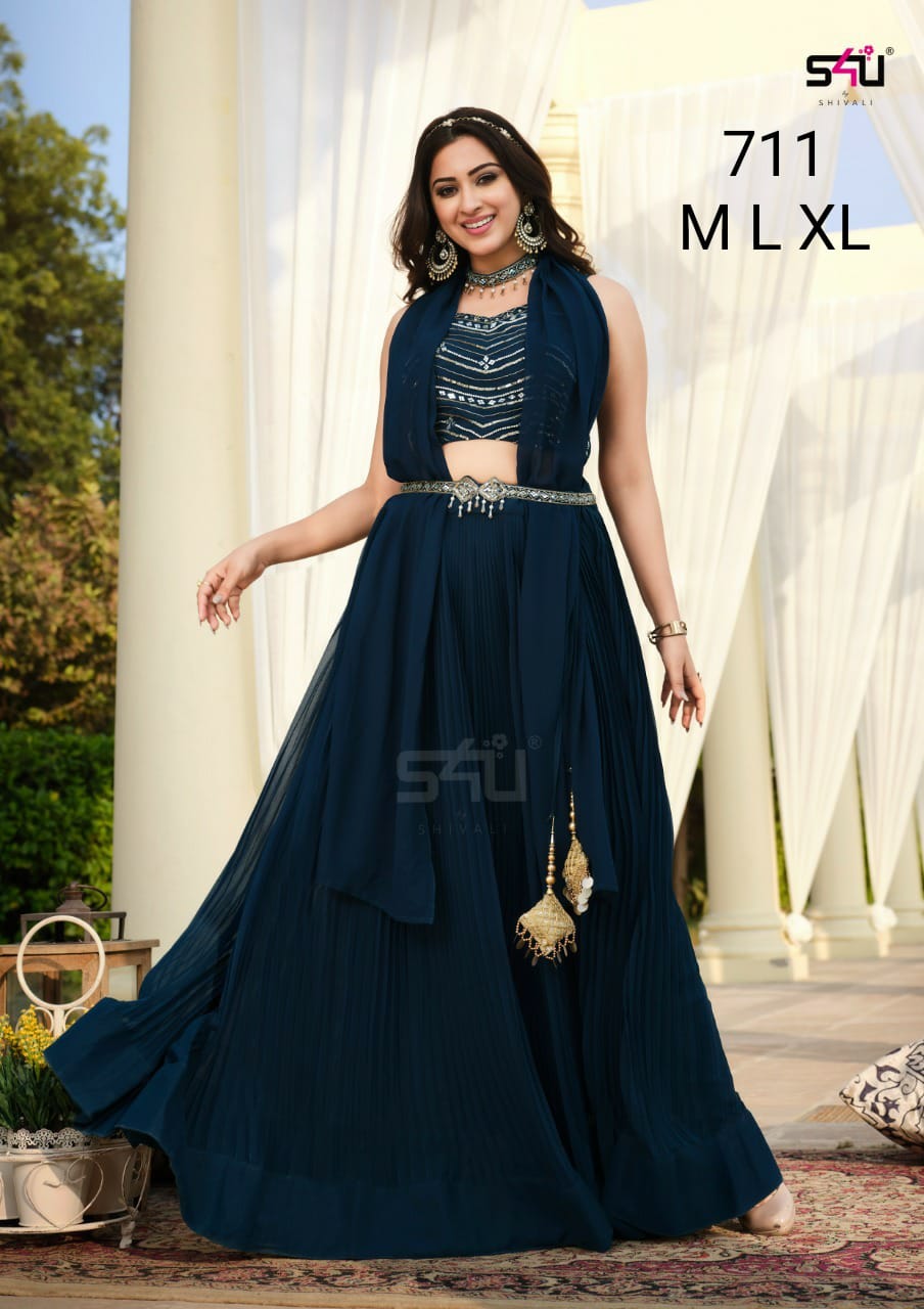 s4u s4u 711 fancy astonishing indo western  size set