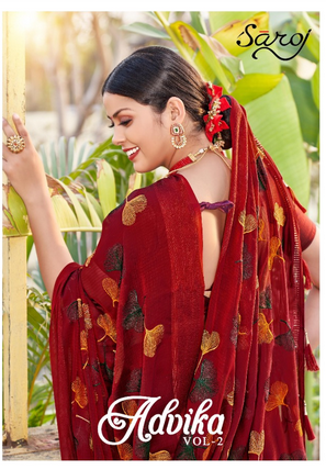 saroj saree Advika Vol 2 georgette exclusive print saree catalog