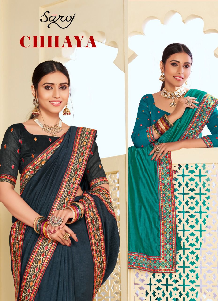 saroj saree chhaya soft vichitra silk gorgeous look saree catalog