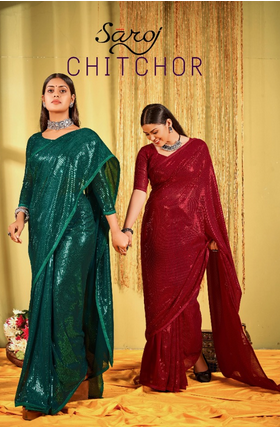 saroj saree chitchor georgette exclusive look saree catalog