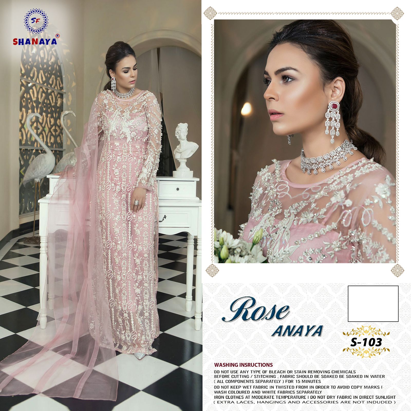 shanaya rose anaya s 103 heavy butterfly net gorgeous look salwar suit single