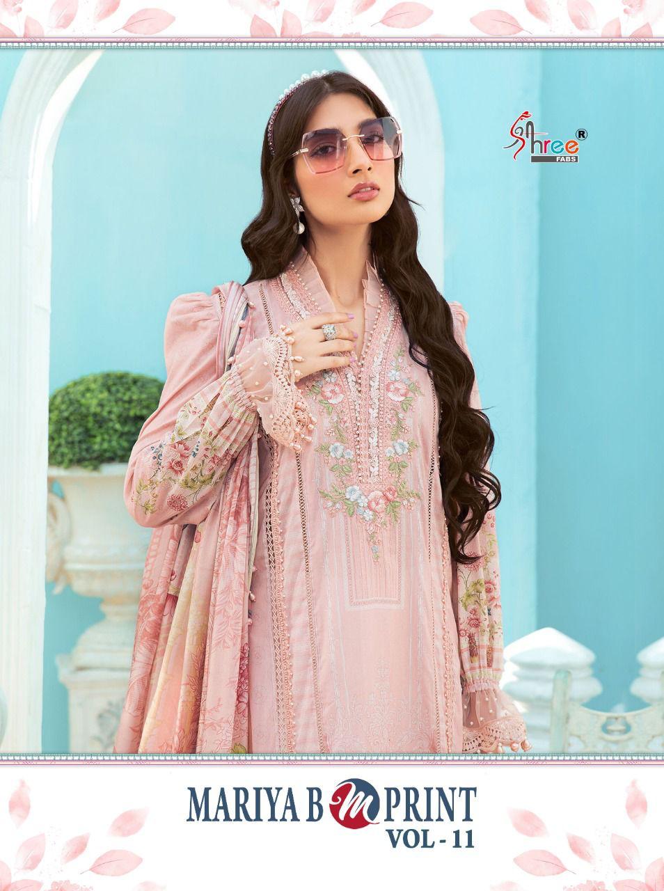 shree fab mariab m print vol 11 cotton astonishing salwar suit with cotton dupatta catalog