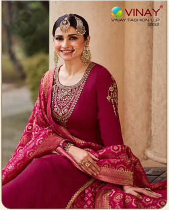 vinay fashion kaseesh Benchmark 2 hitlist silk jaquard gorgeous look salwar suit catalog