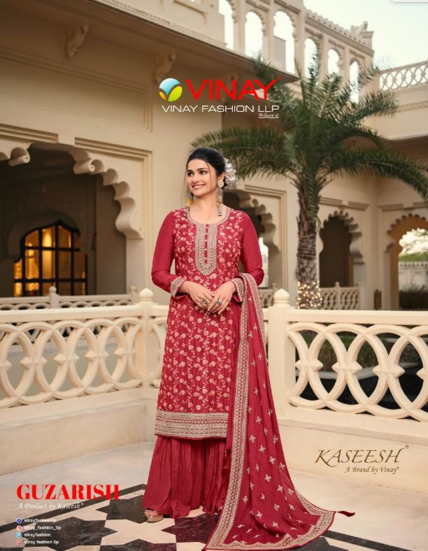 vinay fashion kaseesh guzarish dola jacquard gorgeous look salwar suit catalog