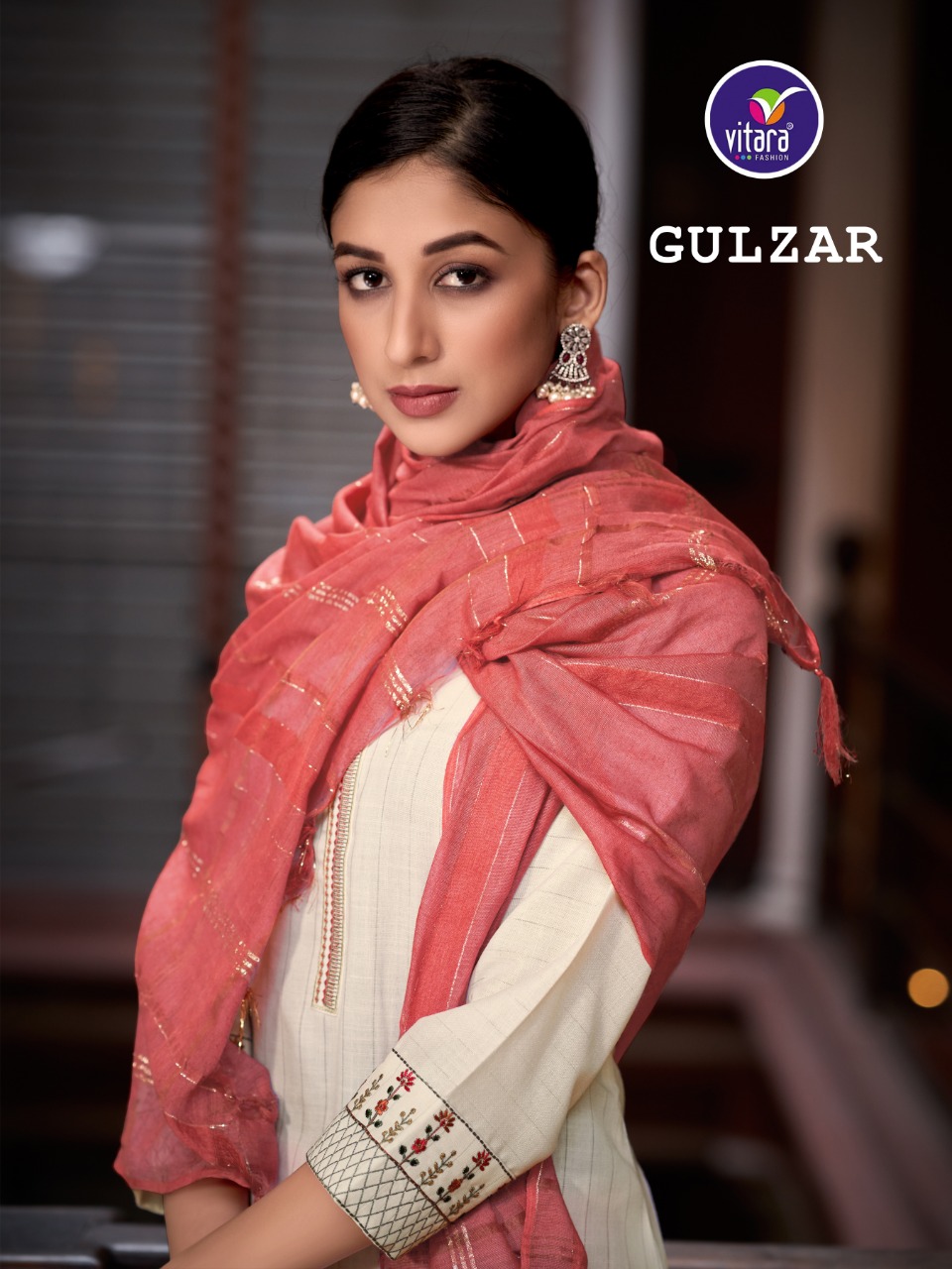 vitara fashion gulzar lurex astonishing top with pant and  dupatta catalog