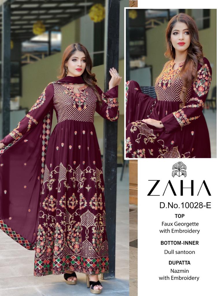 zaha Zaha 10028 E Salwar Kameez Georgette Singles