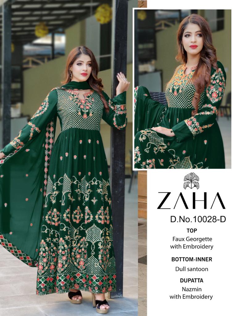 zaha Zaha 10028 D Salwar Kameez Georgette Singles