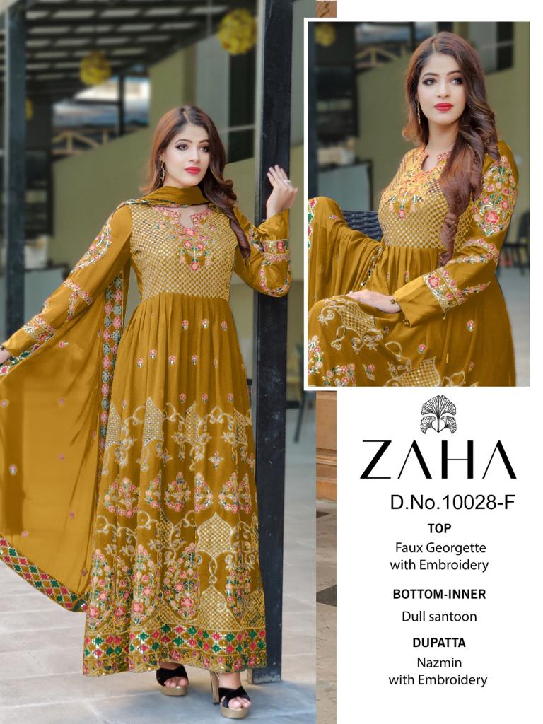 zaha Zaha 10028 F Salwar Kameez Georgette Singles