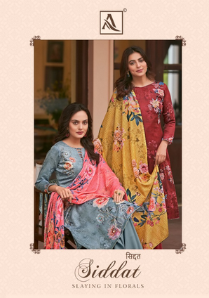 alok suit siddat jam cotton attrective print salwar suit catalog