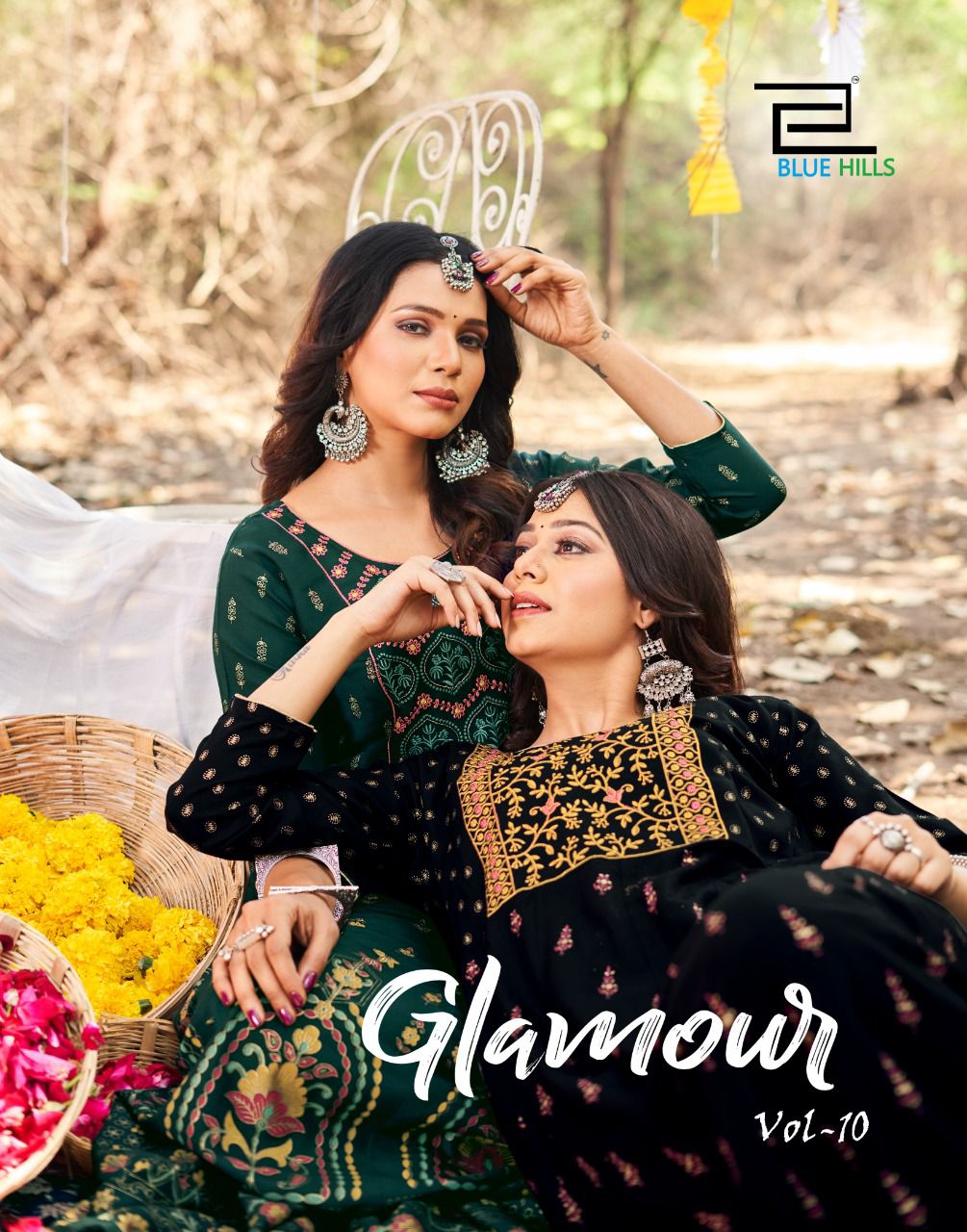 blue hills glamour vol 10 rayon astonishing long kurti catalog