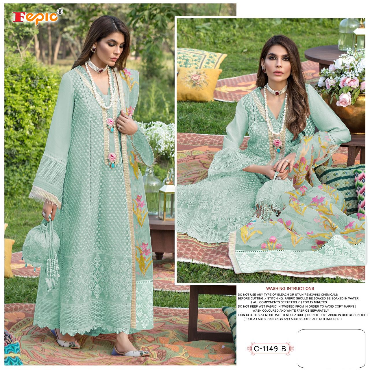 fepic rosemeen c 1149 net elegant salwar suit catalog