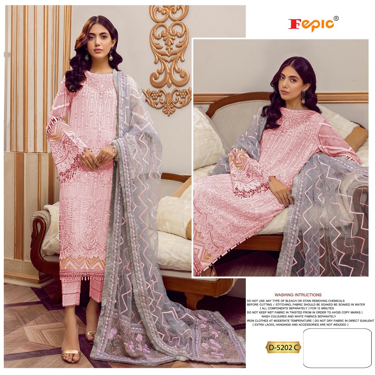 FEPIC Rosemeen D 5202 C Salwar Kameez Georgette Singles