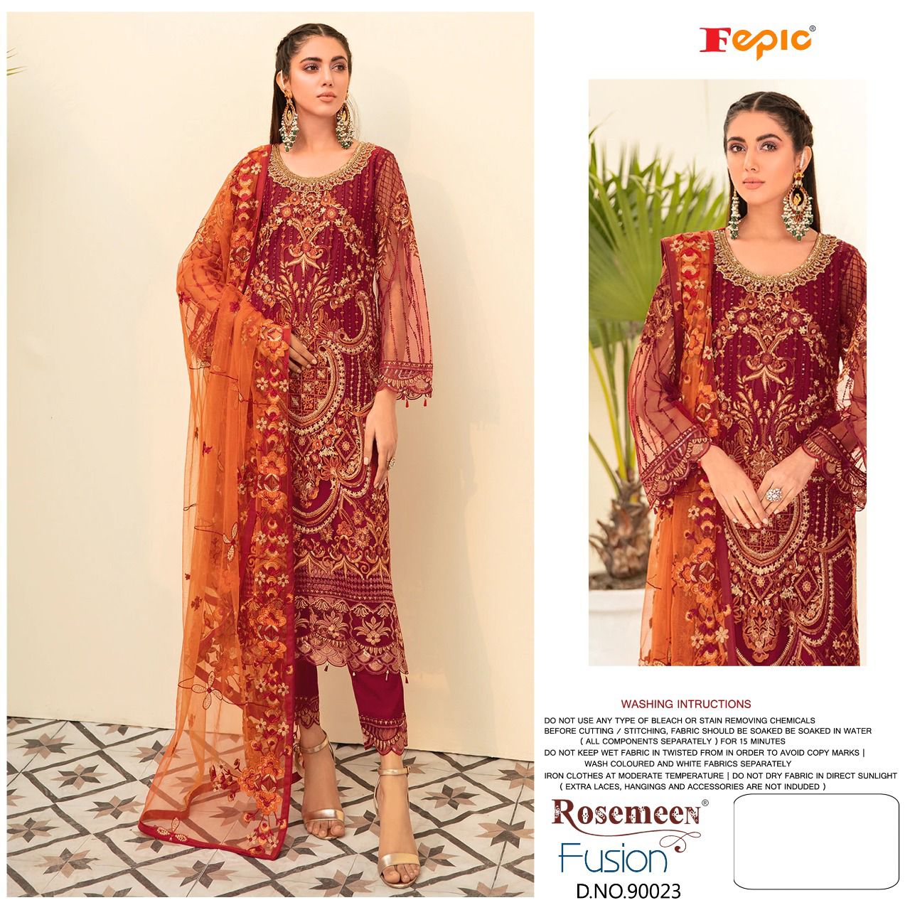 FEPIC Rosemeen 90023 Salwar Kameez Faux georgette Singles