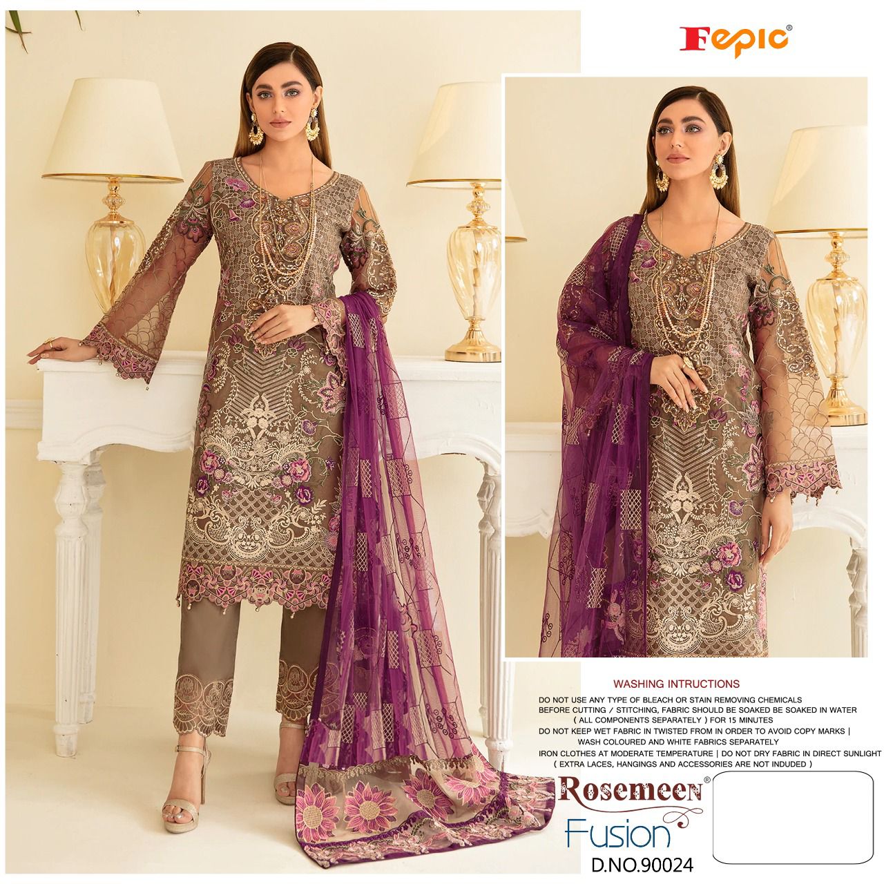 FEPIC Rosemeen 90024 Salwar Kameez Faux georgette Singles