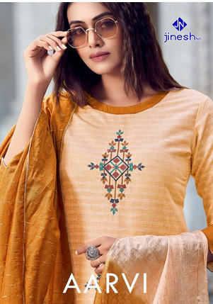 jinesh nx aarvi vol 1 cotton decent look top bottom with dupatta catalog