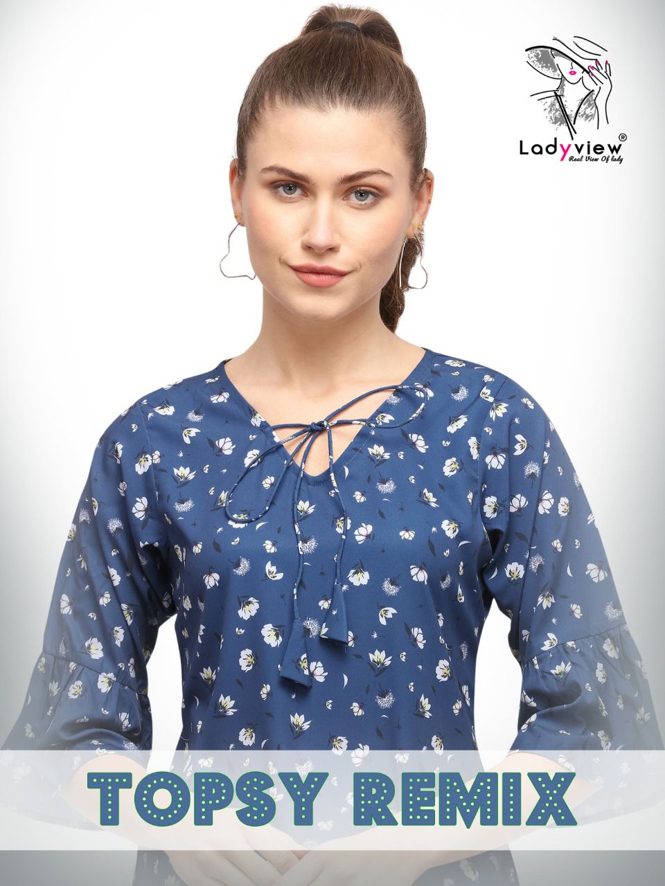 ladyview topsy remix crape decent look top catalog