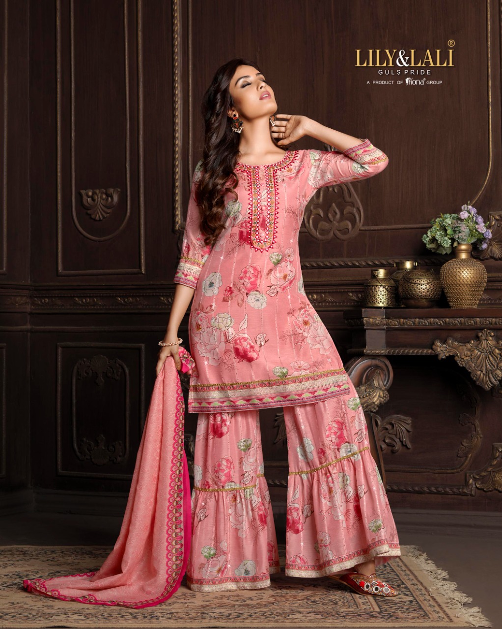 lily and lali olivia maslin new and modern style top with bottom and dupatta catalog