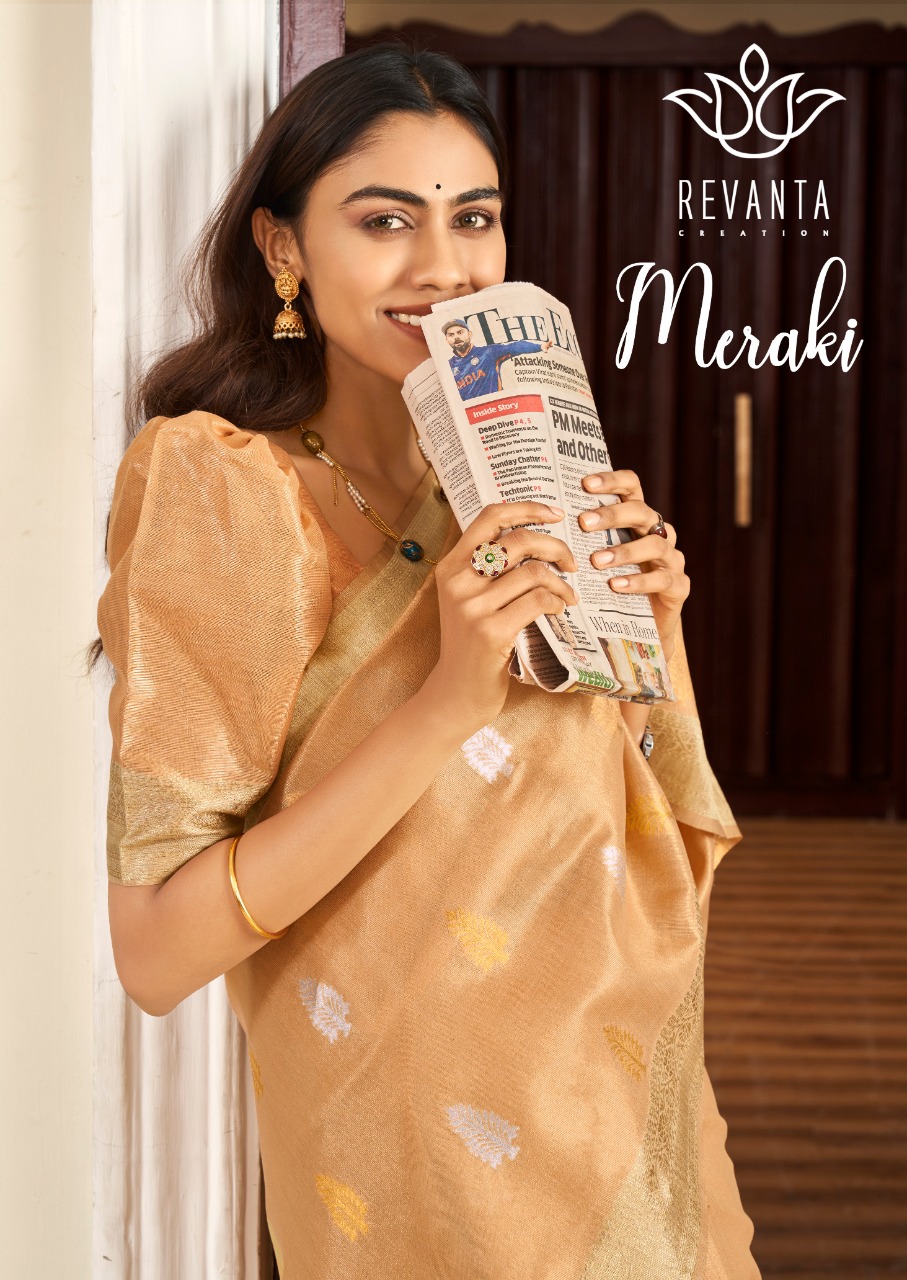 lt revanta creation meraki silk regal look saree catalog