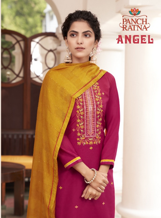 panch ratna angel  parampara silk elegant style salwar suit catalog